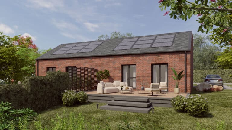 apricot blossom 2 bed semi detached bungalow - rear